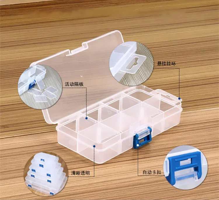 Пластиковый ящик для инструментов, Многофункциональный чемодан для дизайна ногтей, контейнер для электронных деталей, винты, органайзер для инструментов, коробка для хранения