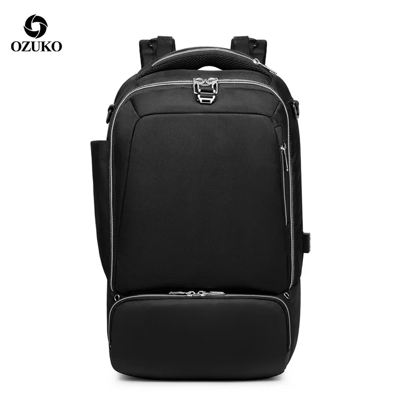 

Ozuko 2018 Waterproof Business Computer Backpacks Usb Rechargeable Backpack Male Large Capacity Multi-function Travel Backpack