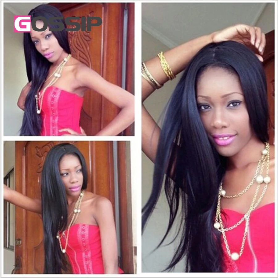 Glueless Full Lace Wigs With Baby Hair Straight Human Hair Lace Front Wig Brazilian Full Lace