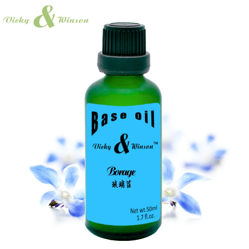 Vicky&winson Borage oil 50ml 100% pure plant base essential oil Breast Enhancement Anti - aging Carrier VWJC7