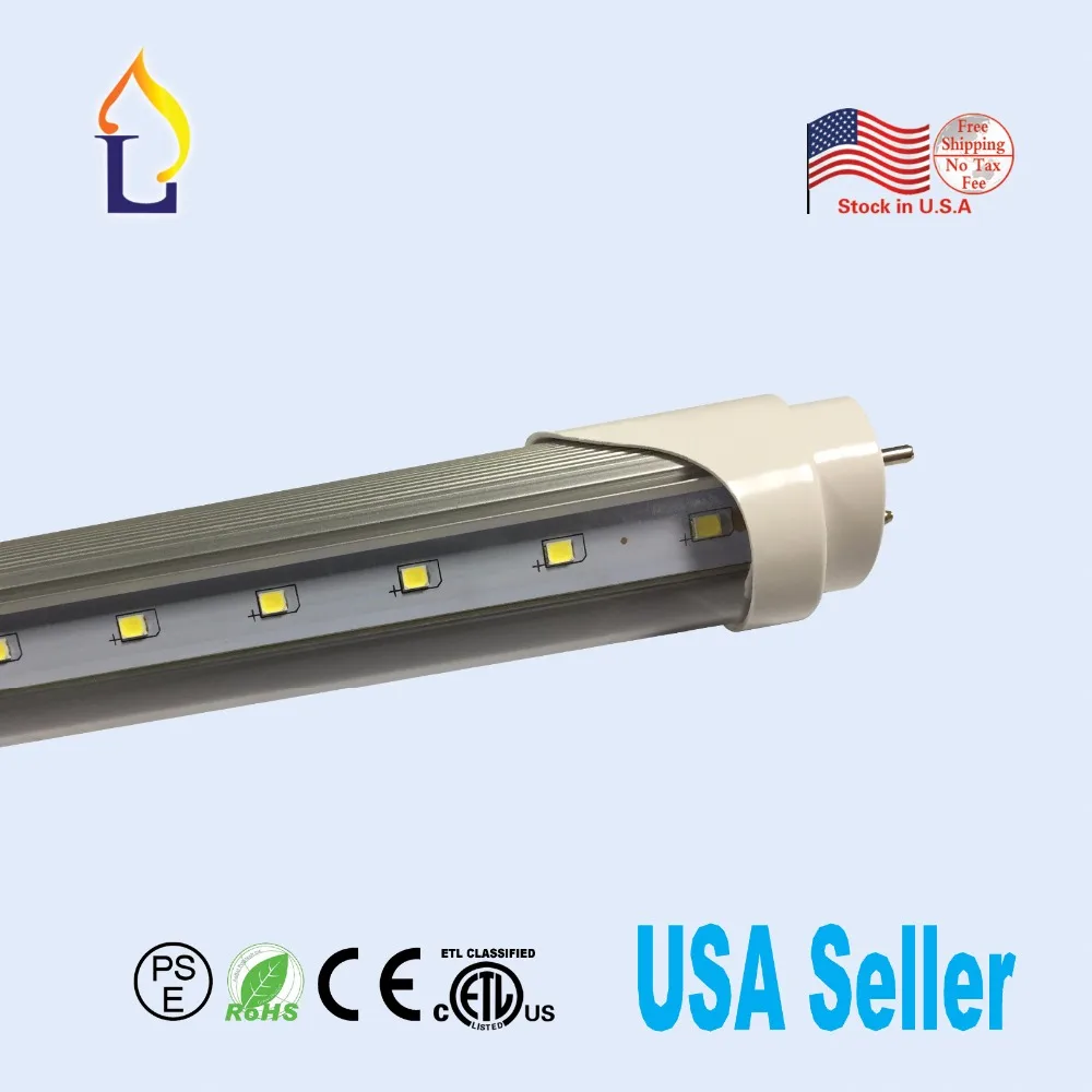 Prix 25 pcs lot ETL Liste T8 V Lumière en forme De Tube 8ft 48 w G13 Fa8 R17D SMD2835 28LM led de remplacement fluorescent éclairage Led tube lampe