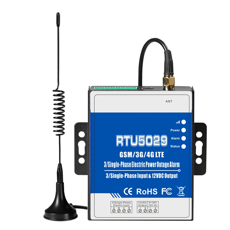 RTU5029 Wireless GSM 3G 4G LTE Phase Loss Monitoring Alarm High-Low Voltage Power Failur With SMS Alert Industrial Automation