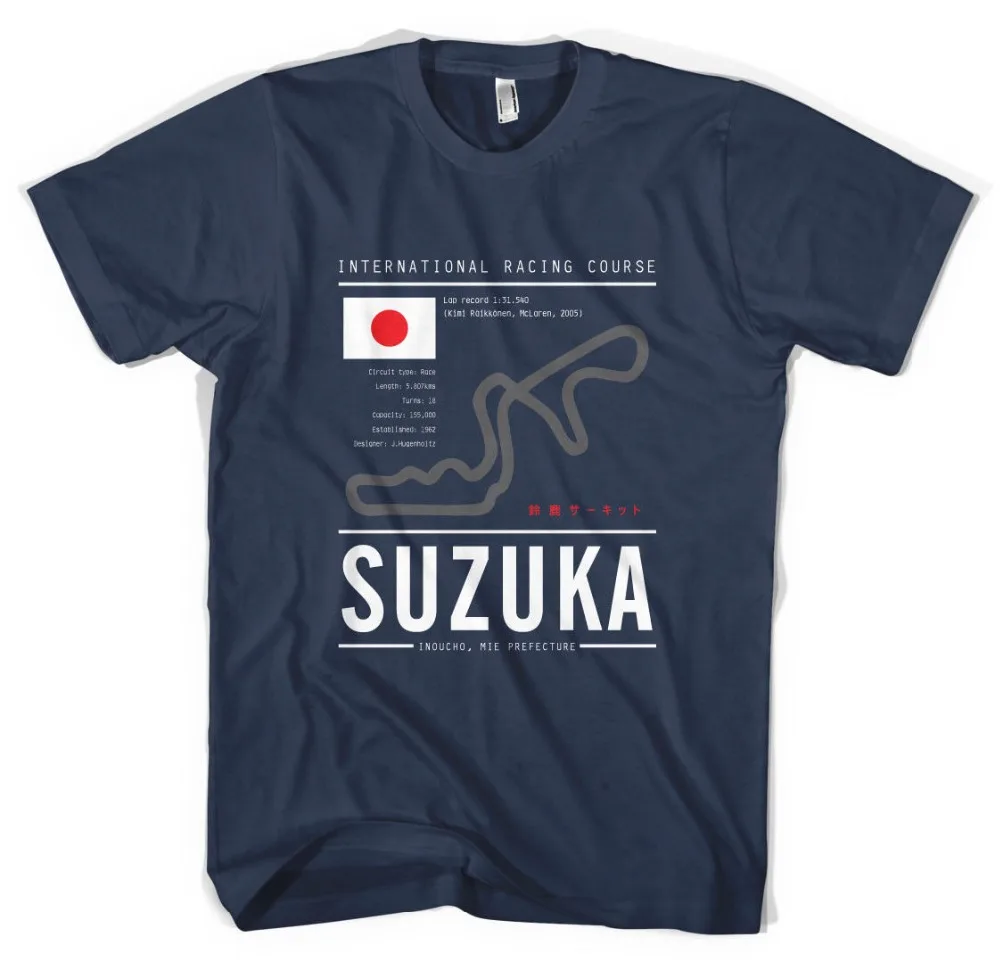 

Suzuka Circuit Tee, Race, Track, Japan, Import, Jdm, Impreza, Evo, Skyline 2019 New Arrival T-Shirt Casual Men Nerd T Shirts