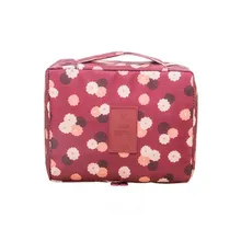 Fashion Portable Cosmetic Bag Women Make Up Bag Travel Organizer Polyester Packaging Cube Neceser Mujer