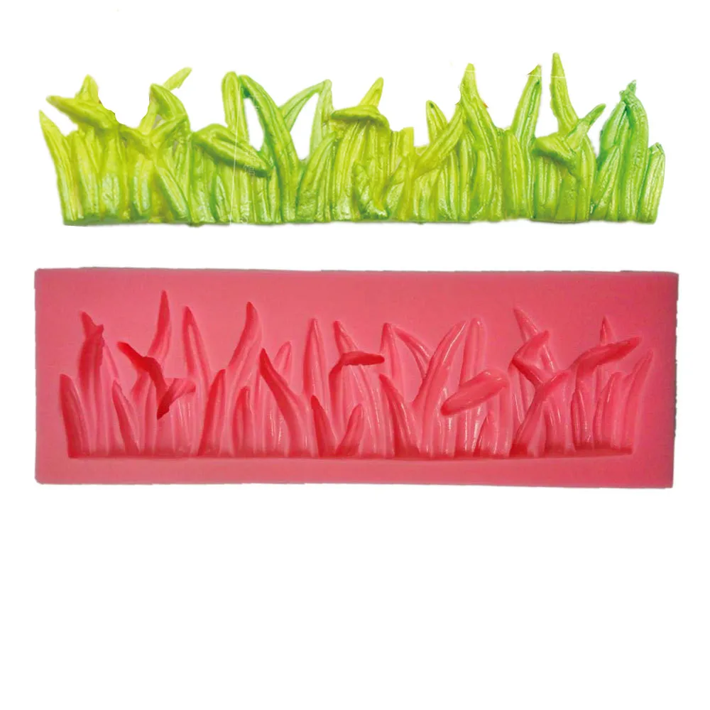 Grass Leaves Silicone Cake Mold Fondant Cutter Moule ...