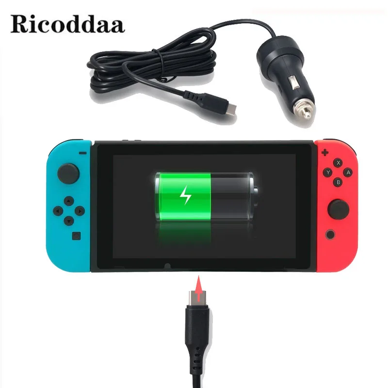 

For Nintend Switch Car Charging Cable Car Charger Power Supply Travel Adapter For Nintend Switch NS Game Accessories