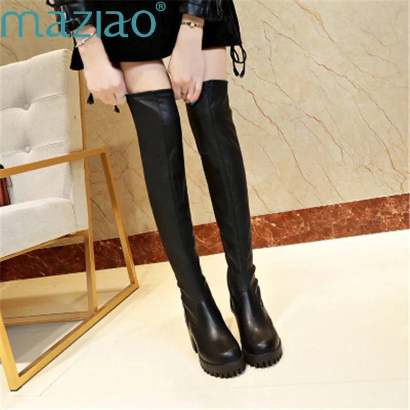 

Shoes Woman High Heel Chunky Heel CasualRound Toe Metal Decoration Martin Boots Winter Boots WomenMAZIAO