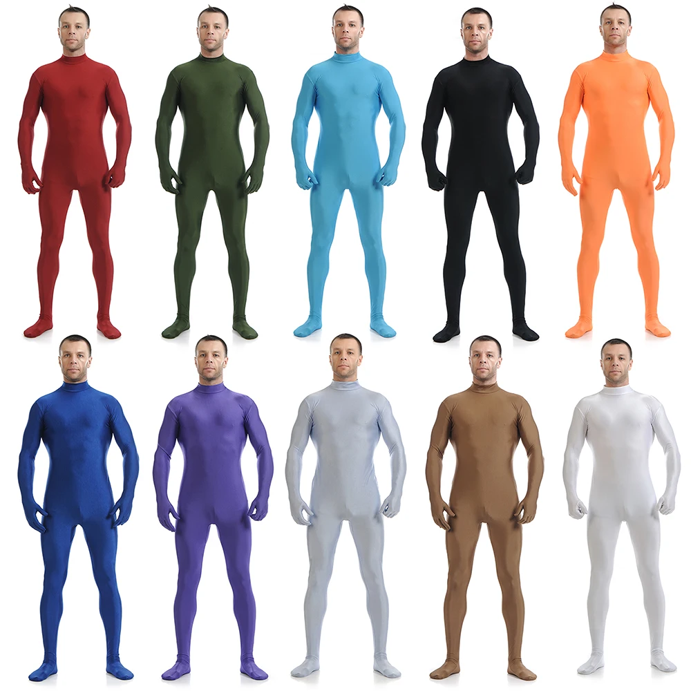 Womens Zentai Suit Bodysuit Costume 2nd Skin Lycra Full Body Without Head Mask
