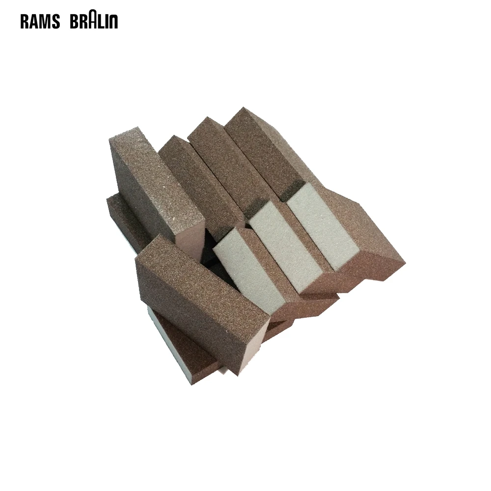 10 pieces Abrasive Foam Sanding Sponge Block P80 P120 Wood Furniture
