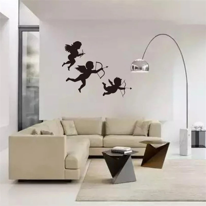 2018 New Creative Personalized Cupid Angel Wall  Stickers Living Room Nursery Bedroom Decor Decals Art Waterproof Hot Sale C021301