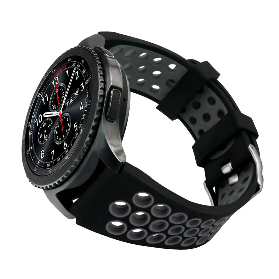 

22mm Waterproof Sport Watch Strap Samsung Gear S3 Silicone Frontier Watch Band Strap For Hour Pin Buckle Watch Replacement