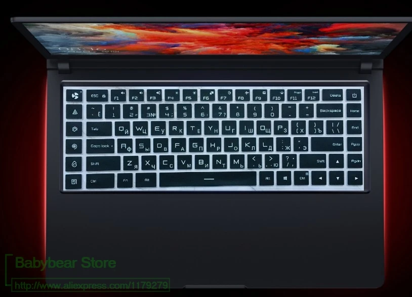 

Russian language Keyboard Cover Protector Skin for Xiaomi Mi Gaming Laptop 2 / Xiaomi Mi Notebook 15.6 MX110 Lite Youth version
