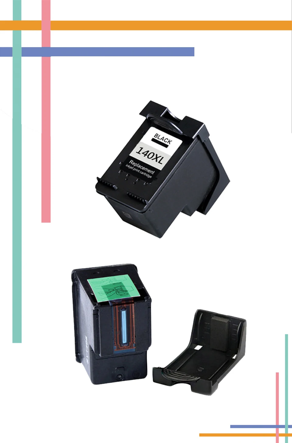 for 140 Black compatible cartridge