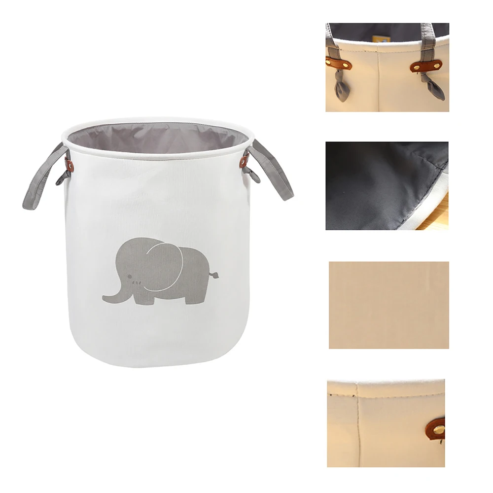 

Elephant Foldable Large Laundry Basket Toy Storage Picnic Basket Box Cotton Washing Clothes Box Baby Orgnizer Bin