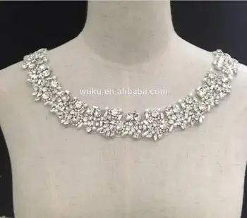 

U shape diy fashion decorative 4 piece packing crystal necklace