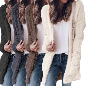 

Women Casual Cardigans Coats Plus Size Long Sleeve Pocket Coat