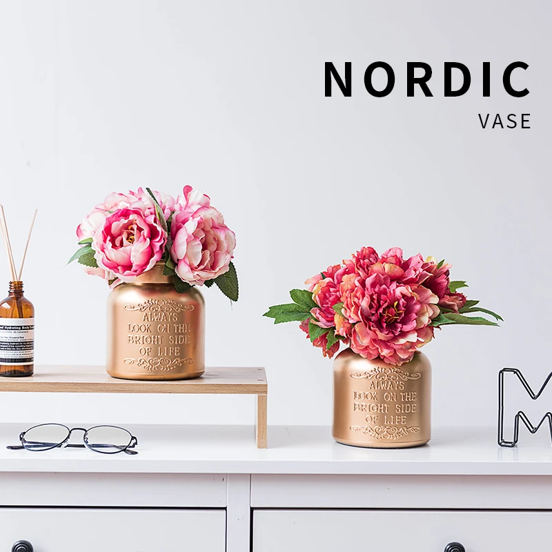 

Glass Vase Nordic Spray Gold Vase Glass Flower Vases Dried Flower Bottle Bar Restaurant Home Decor Fun Gifts Dropshipping