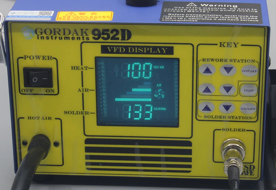 GORDAK Gaudi 952D SMD Интеллектуальная паяльная станция горячего воздуха 2 в 1 сварочная