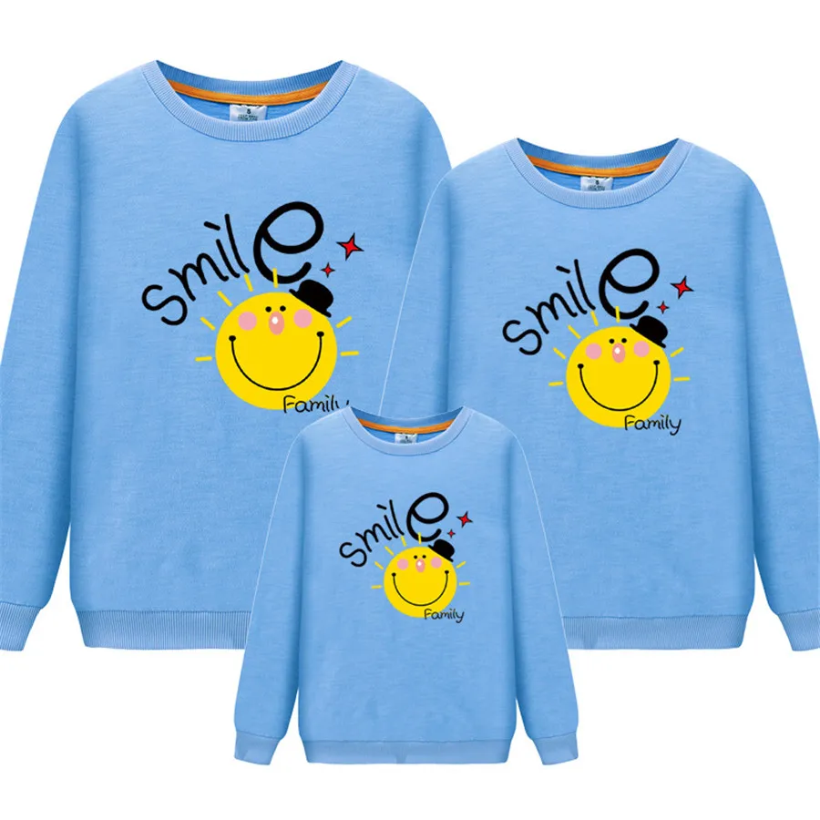 T-shirt Women Cartoon Print Smile Couple T Shirt for Lovers spring Newlong-sleeved O-neck T-shirt Plus Size Tops