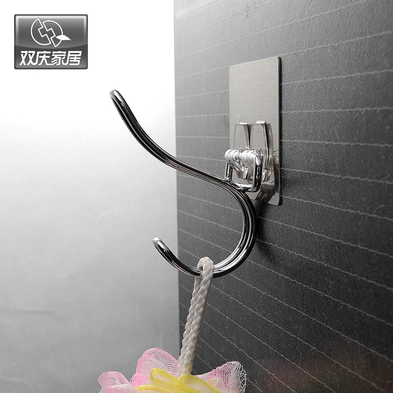 

Magic Flexible Sticker Houseware Wall Mounted Single Metal Clothes Hook Hanger Rack Houseware