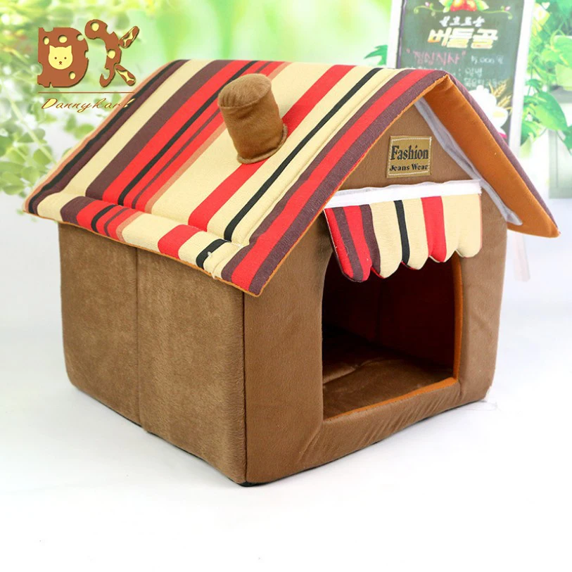 New Pet Small Dog House Folding Portable Cat Striped Hand Wash Bed House Soft Warm Dog Bed Puppy Blanket For Chihuahua Petshop New Pet Small Dog House Folding Portable Cat Striped Hand Wash Bed House Soft Warm Dog Bed Puppy Blanket For Chihuahua Petshop