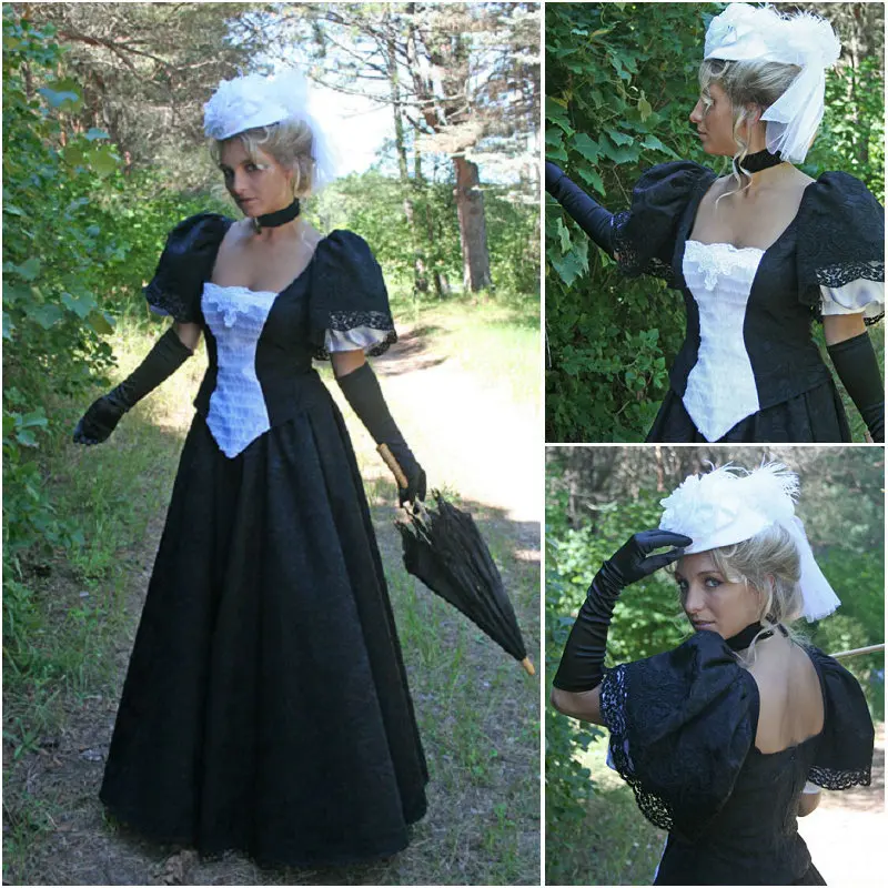 

Custom made V-12269 1860S Victorian Gothic/Civil War Southern Belle Ball Gown Dress Halloween dresses