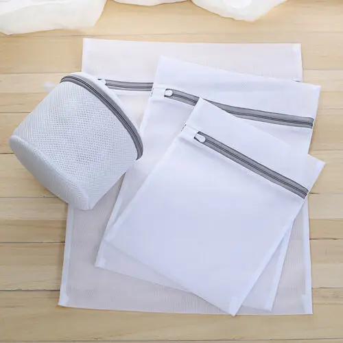 

1pc Clothes Washing Bag Mesh Sheer Wash Bag Lingerie Delicates Laundry Zipper Baskets Home Storage Organization New