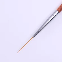 Длинные волосы дизайн ногтей лайнер кисти коричневый с деревянной ручкой Супер тонкая линия рисования ручка маникюрные инструменты для ногтей
