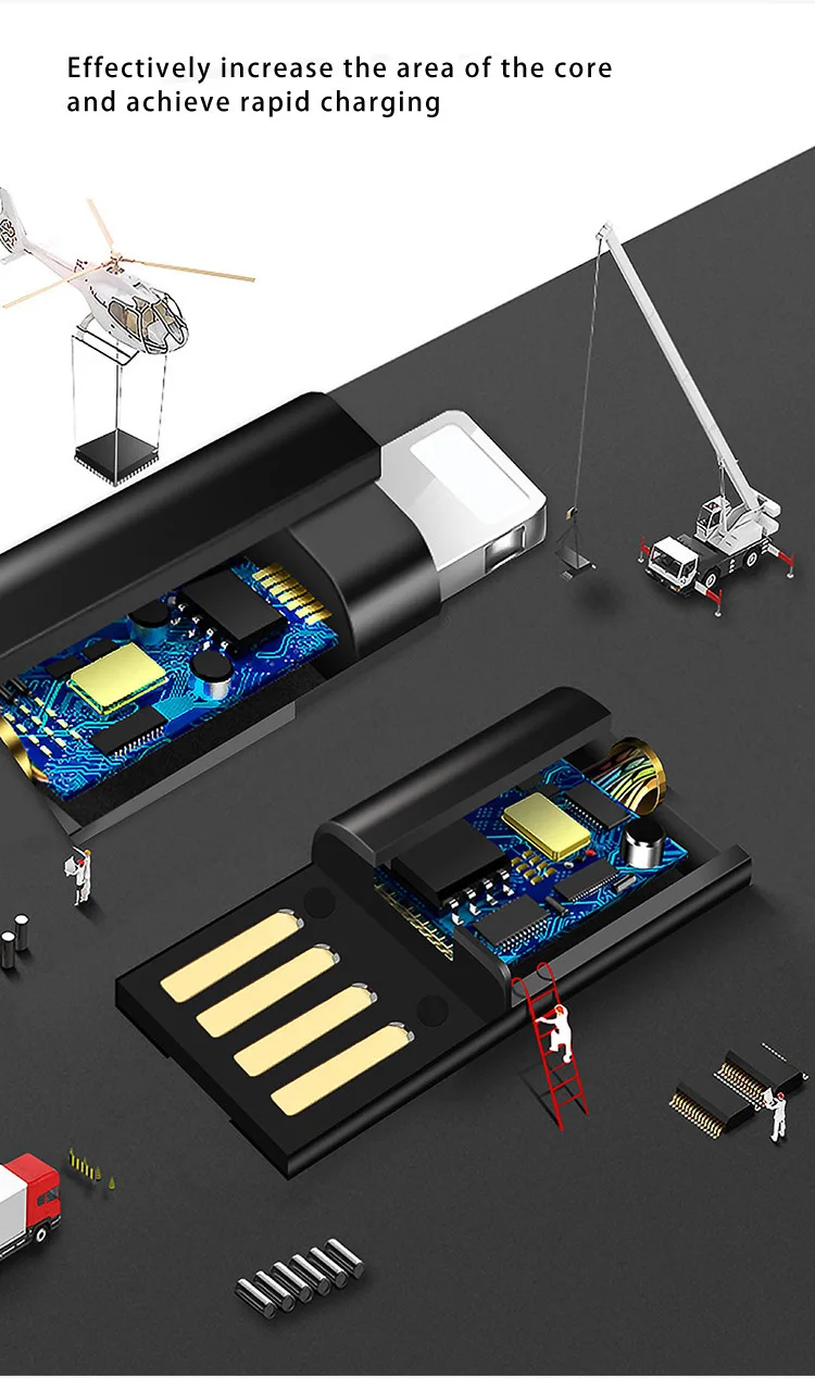 Carregador de Linha Dados para Iphone Pro tipo c Pces Cabo Carregamento Iphone Huawei 5s 8 Xiaomi Plus x xs Max Oppo mi P20 Adaptador 5 Usb 9 Cheap Cabos flexíveis de celular