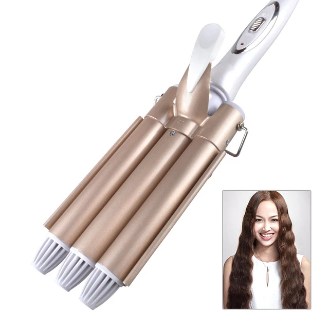 High Quality 110 240V Hair Curling Iron Ceramic Triple Barrel Hair