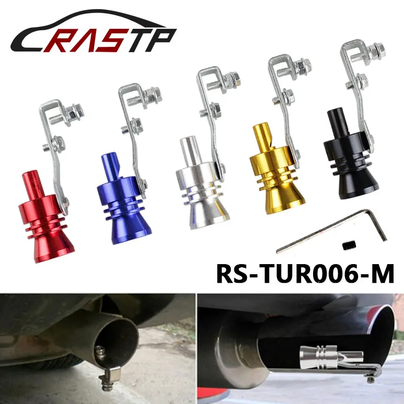 

RASTP - High Quality Car Exhaust Pipe Blowoff Valve Simulator Turbo Sound Whistle (Tail Pipe:44-55 mm) Size M RS-TUR006