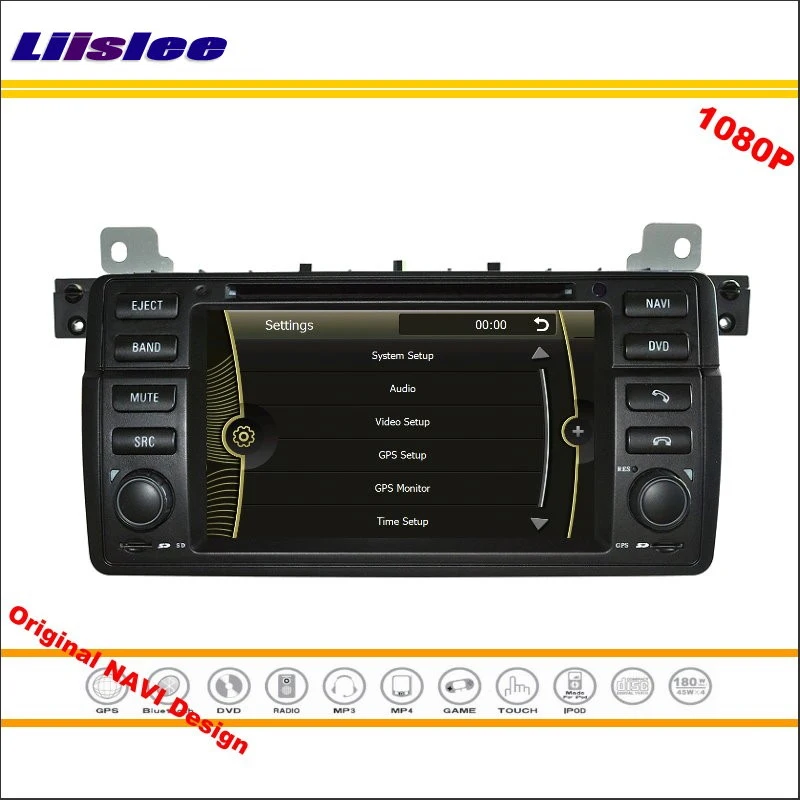 Cheap Liislee For BMW E46 M3 1998~2005 Stereo Radio CD DVD Player GPS Nav Navi Navigation 1080P HD Screen System Original NAVI Design 5