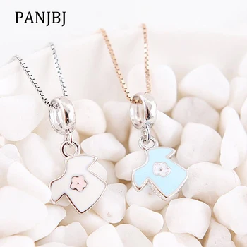

New 100% 925 Sterling Silver Bead Mini Flower Shirt Pendant Enamel Charms Beads Fit Bracelets Necklace DIY Women Jewelry