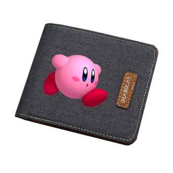 

Japan anime Game Kirby wallet teenagers canvas wallet Men women short printing Bifold wallet Kids coin Card purse