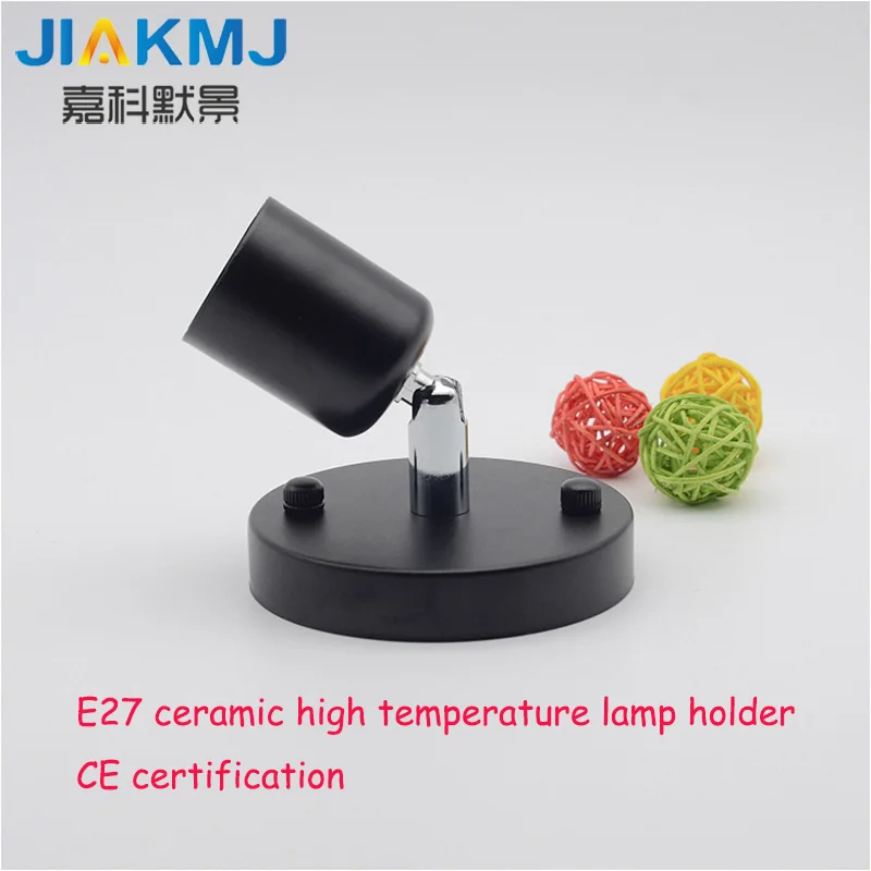 

E27 ceramic high temperature lamp supply high universal adjustment ceramic E27 screw flat lamp base factory direct