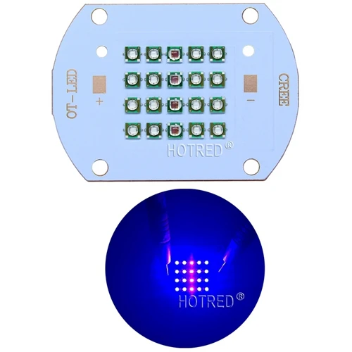 30W50W60W Светодиодная лампа для роста растений Cree XPE светодиодный излучатель светильник 660nm красный 450NM королевский синий для внутреннего сада - Испускаемый цвет: 60W-16B.4R Type2