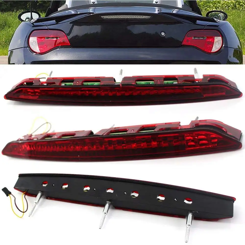 5050 LED Red Light Red Lens Trunk 3rd Third Brake Stop Light Rear Lamp Assembly For BMW E85 Z4 2003-2008