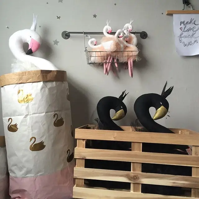 Детская подушка в скандинавском стиле с короной белого лебедя, детская подушка для сна, Детская кукла, домашний декор, украшение детской комнаты, подушка для фотосессии
