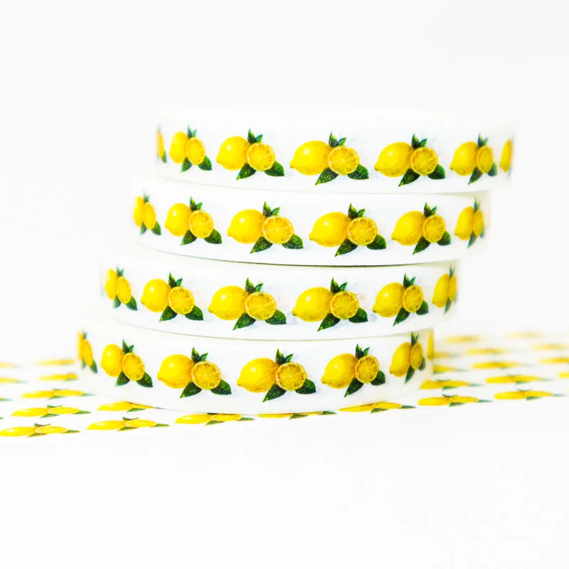 Желтый цвет Washi клейкая лента комплект Sticky тонкий маскировки клейкие ленты S DIY японский Канцелярские Декоративные клейкие ленты 1 шт./лот