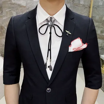 

(Jacket+Pant ) XS-3XL 2018 Summer Suit Fashion Short Sleeve Royal Blue Green Black Dark Grey Wedding Party Suits Groom Men Suits