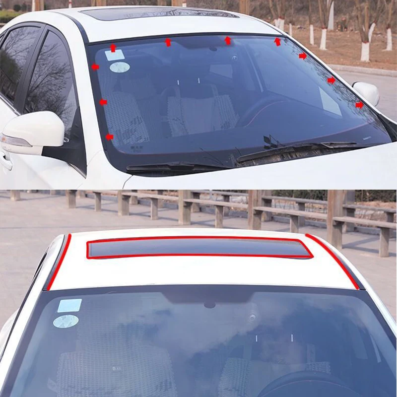 Лобовое стекло автомобиля края зазор резиновая звуковое уплотнение полосы стикер для Ford Focus 2 3 1 Fiesta Mondeo Kuba Ecosport Mini Cooper R56 R50
