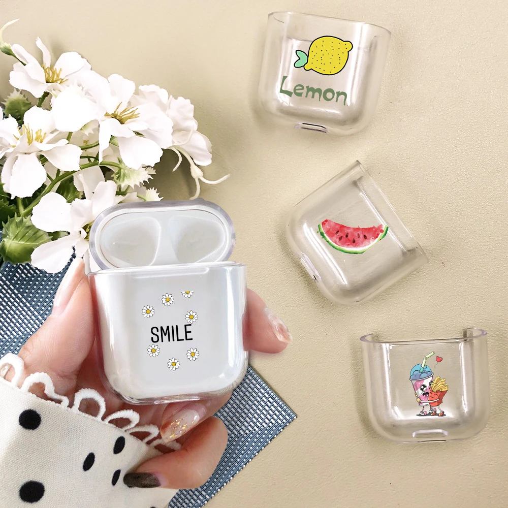 

Luxury Hard case for Apple Airpods case Summer Fruit Headphone accessories protective cover for airpods Charging Box case bag