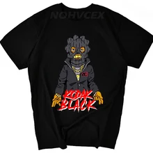 Хлопковая футболка с коротким рукавом, летняя мужская футболка с круглым вырезом