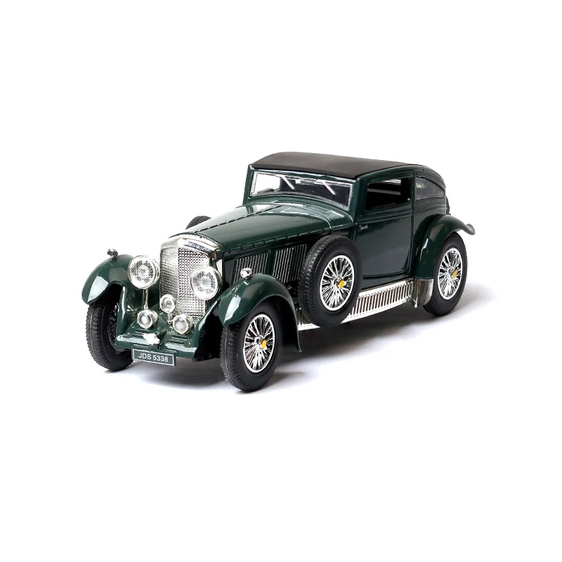 1/32 Calssic старая модель автомобиля 8L литье под давлением из металлического сплава моделирование оттягивающие назад Автомобили огни игрушки для детей Подарки для детей - Цвет: Зеленый