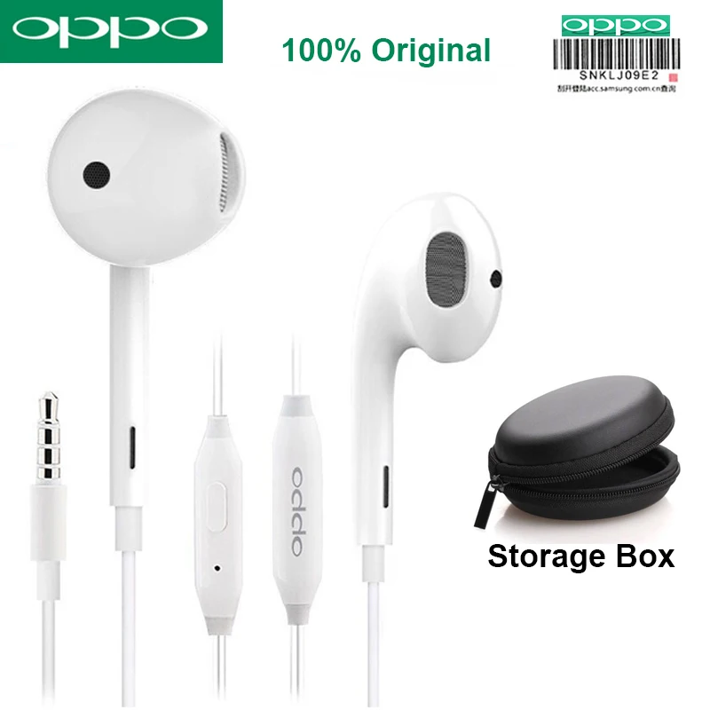 

OPPO Original R11 Wired control Earphone with Mic Speaker Headset for OPPO,Huawei,Xiaomi,Honor,Smartphone with Storage Box