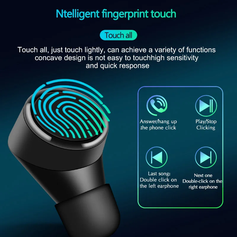 Nasin TWS 5.0 Mini Bluetooth Earphones Wireless Sports touch waterproof Stereo Headset Noise Cancelling Earbuds With Microphone Nasin TWS 5.0 Mini Bluetooth Earphones Wireless Sports touch waterproof Stereo Headset Noise Cancelling Earbuds With Microphone