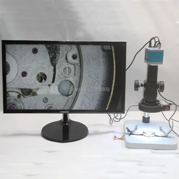 

16MP HDMI USB Industrial Microscope Video Camera 180X 300X C-mount Lens Adjustable LED lights Workbench Phone Repair