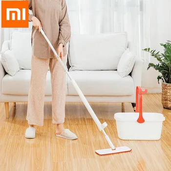 

Xiaomi Mijia Yj Self-squeezing Water Disposable Wet Dry Dual Use Mop With Hook Ring Design 360 Degree Rotation For Home Office