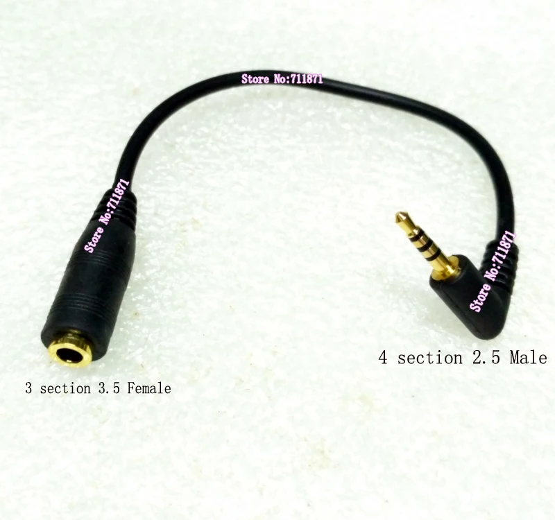 

2.5 Male 3.5 Female Audio connector Gold plated 4 section Right Angle 2.5 Male 3 section 3.5 Female Audio Line 2.5 3.5 tieline