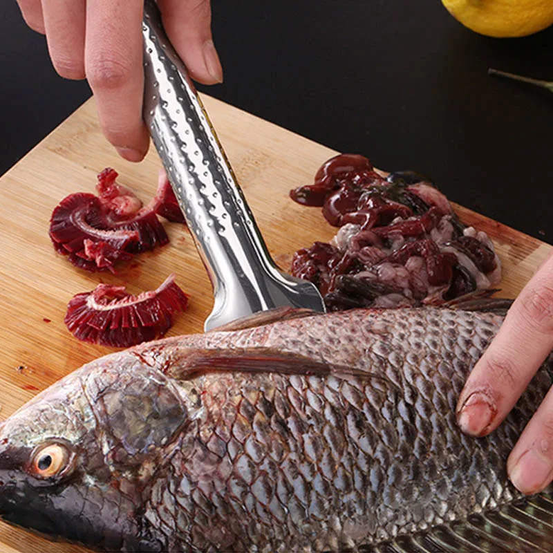 Нож для чистки рыбы, портативные инструменты для приготовления пищи из нержавеющей стали, кухонные гаджеты, 1 шт., щетка для рыбьей кожи, устройство для выскабливания чешуи